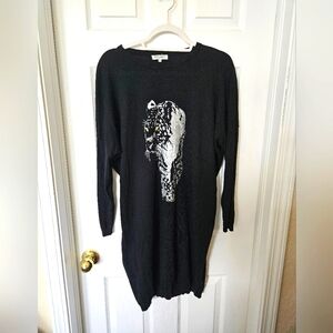 MOSAIKA by Hevea Black Panther Sweaterdress, Size M/L